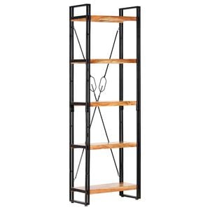vidaXL B&uuml;cherregal 5 F&auml;cher 60x30x180 cm Akazie Massivholz
