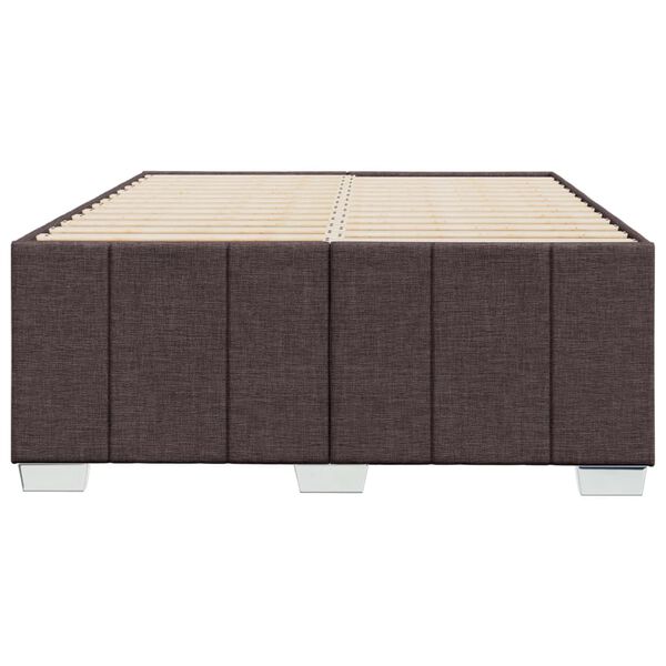 vidaXL Bettgestell ohne Matratze Dunkelbraun 120x200 cm Stoff