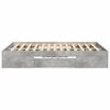 vidaXL Bettgestell Betongrau 135x190 cm Holzwerkstoff