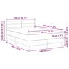 vidaXL LED Boxspringbett mit Matratze mit LED Creme 140 x 190 cm Stoff