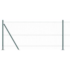 vidaXL Sechseckzaun mit Betonsockel 100 x 1 m PVC-beschichteter Stahl