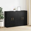 vidaXL Wandschrank 2 pcs Schwarz Eichen-Optik 69,5 x 34 x 90 cm