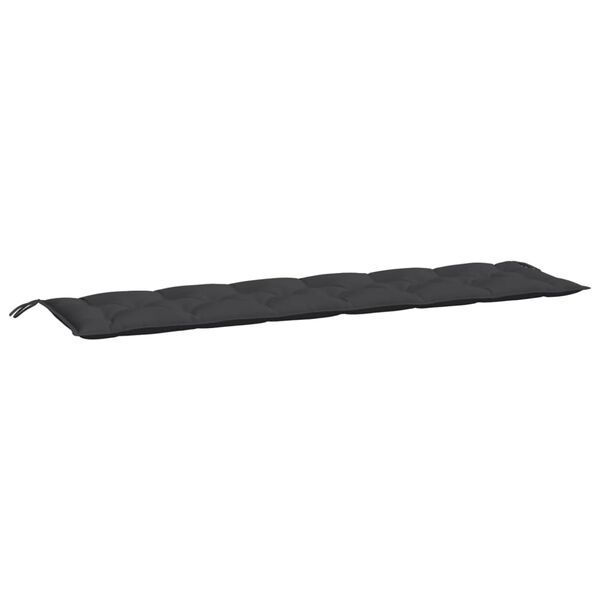 vidaXL Gartenbank-Auflagen 2 Stk. Schwarz 200x50x7 cm Oxford-Gewebe
