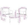 vidaXL 3-tlg. Garten-Lounge-Set mit Kissen Anthrazit Stahl