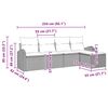 vidaXL Gartensofa-set Grau Poly-Rattan