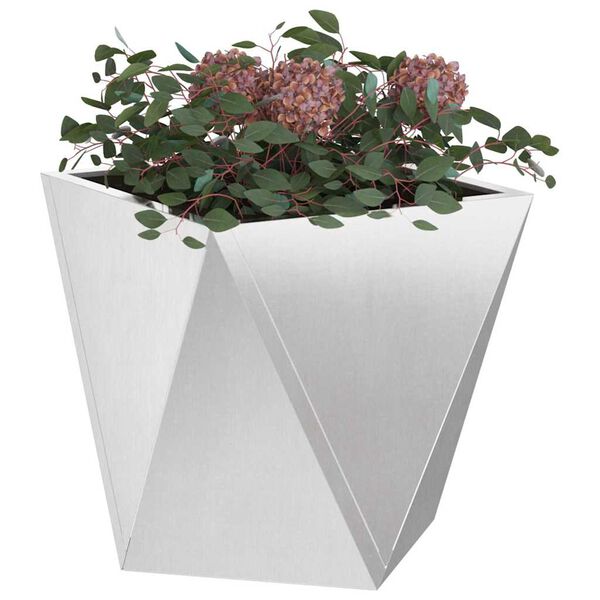 vidaXL Pflanzk&uuml;bel 2 pcs Silber 40 x 40 x 40 cm Edelstahl