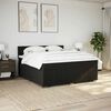 vidaXL Boxspringbett mit Matratze Schwarz 200x200 cm Stoff