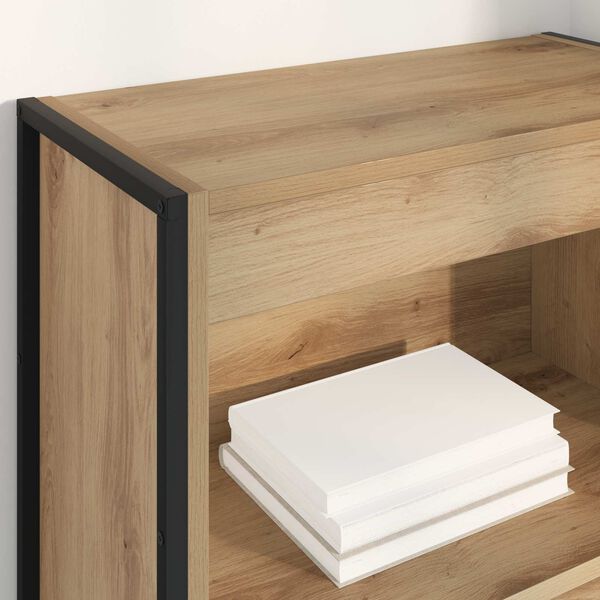 vidaXL B&uuml;cherregal Kunsthandwerk Eiche 80 x 30 x 155 cm Holzwerkstoff