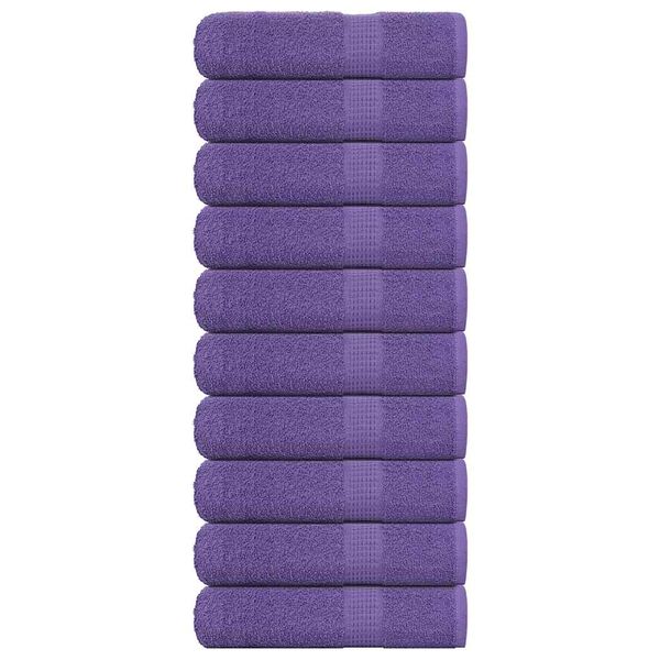 vidaXL Badet&uuml;cher FROGN 10 Stk. Lila 100x150 cm 360 g/m&sup2;
