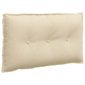 vidaXL R&uuml;ckenkissen Creme 80 x 19 x 50 cm Stoff