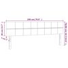 vidaXL LED Kopfteil Taupe 180x5x78/88 cm Stoff