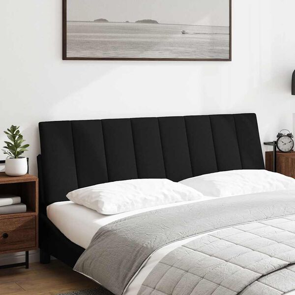 vidaXL Kopfteil-Kissen "Hanko" Schwarz 160 cm Stoff
