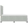 vidaXL LED Boxspringbett mit Matratze Hellgrau 120 x 190 cm Stoff