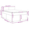 vidaXL Boxspringbett mit Matratze Blau 140x200 cm Stoff