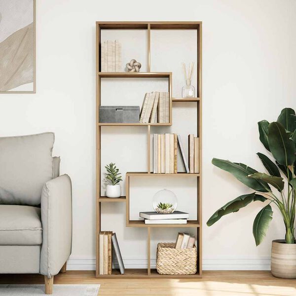 vidaXL Raumteiler-B&uuml;cherregal Artisan-Eiche 67x25x161,5 cm