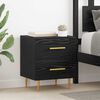 vidaXL Nachttisch 2 pcs Schwarz Eichen-Optik 40 x 35 x 47,5 cm