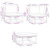 vidaXL Garten-Sofa-Set mit Kissen 3 pcs Schwarz Aluminium
