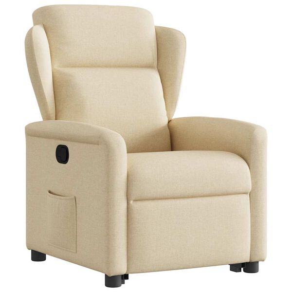 vidaXL Relaxsessel mit Aufstehhilfe Creme Stoff