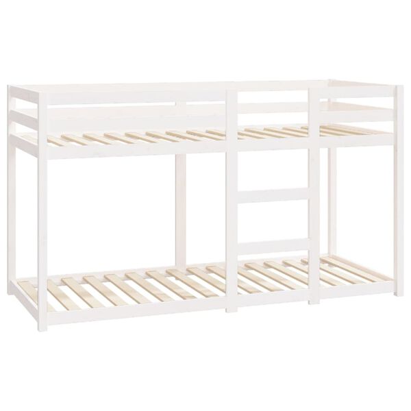 vidaXL Etagenbett Wei&szlig; 75x190 cm Massivholz Kiefer