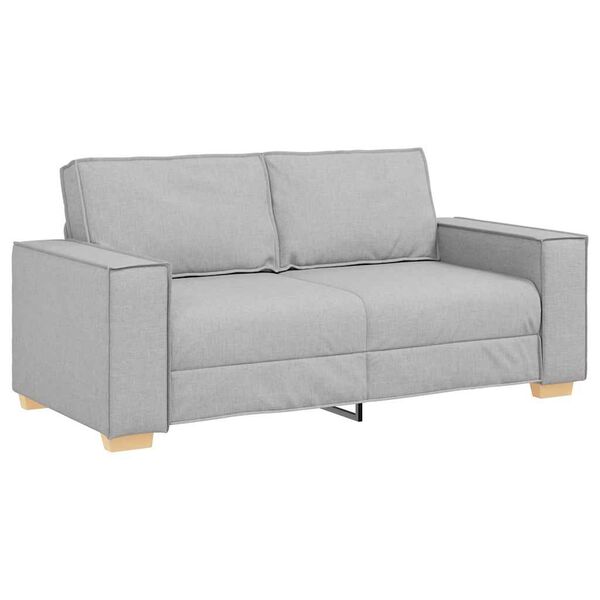 vidaXL 2-Sitzer Sofa Wolkengrau 140 cm Stoff