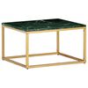 vidaXL Couchtisch Gr&uuml;n 60&times;60&times;35 cm Echtstein in Marmoroptik