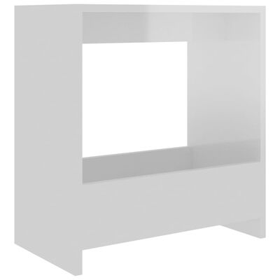 vidaXL Beistelltisch Hochglanz-Weiß 50x26x50 cm Holzwerkstoff