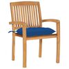 vidaXL Stapelbare Gartenst&uuml;hle mit Kissen 6 Stk. Massivholz Teak