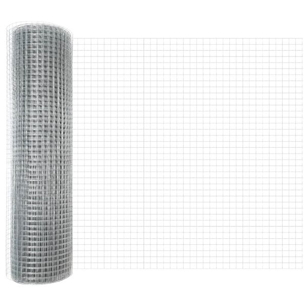 vidaXL Geschwei&szlig;ter Drahtzaun Silber 0,6 x 10 m