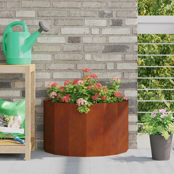 vidaXL Pflanzk&uuml;bel Rostig 60 x 30 x 35 cm Wetterfeststahl