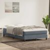 vidaXL Boxspringbett mit Matratze Dunkelgrau 120x220 cm Samt