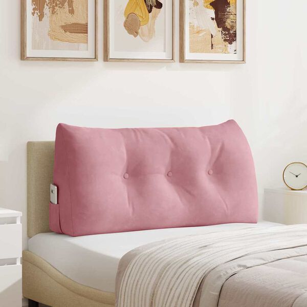 vidaXL R&uuml;ckenkissen Rosa 100 x 24 x 50 cm Samt