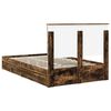 vidaXL Aufbewahrungsbett Ger&auml;ucherte Eiche 135 x 190 cm Holzwerkstoff