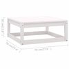 vidaXL 4-tlg. Garten-Lounge-Set Wei&szlig; Massivholz Kiefer