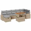 vidaXL Garten-Sofa-Set 8 stk. Beige Poly-Rattan