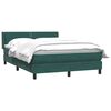 vidaXL Boxspringbett mit Matratze Dunkelgr&uuml;n 140x210 cm Samt