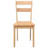 vidaXL Esszimmerstühle 2 Stk. Natur Massivholz Gummibaum