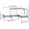 vidaXL 7-tlg. Garten-Lounge-Set mit Kissen Grau Poly Rattan