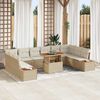 vidaXL Garten Essgruppe mit Kissen mit Kissen 11 pcs Beige und Creme