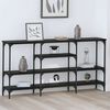 vidaXL Konsolentisch mit Regal Schwarz Eichen-Optik 160 x 29 x 80 cm