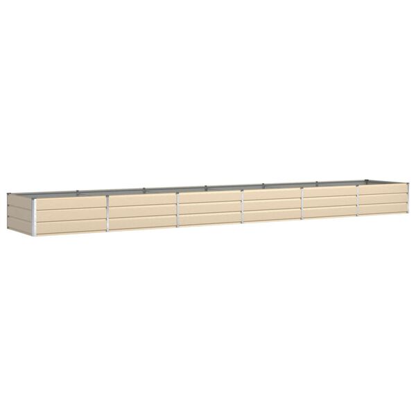 vidaXL Pflanzk&uuml;bel Elfenbein 195 x 100 x 45 cm Verzinkter Stahl
