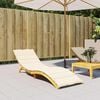 vidaXL Sonnenliegen-Auflage Creme 200x50x3 cm Oxford-Gewebe
