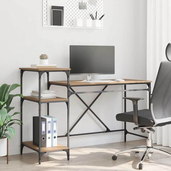 vidaXL Schreibtisch Artisan-Eiche 135 x 50 x 90 cm Holzwerkstoff