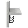vidaXL Wandmontierter nachttisch Beton Grau 40 x 10,5 x 18 cm