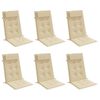 vidaXL Hochlehner-Auflagen 6 Stk. Beige Oxford-Gewebe