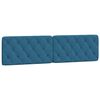 vidaXL Bettgestell mit LED ohne Matratze Blau 200x200 cm Samt