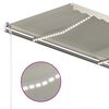 vidaXL Markise Manuell Einziehbar mit LED 3x2,5 m Creme