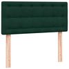 vidaXL Boxspringbett mit Matratze Dunkelgr&uuml;n 100x220 cm Samt