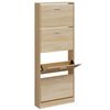 vidaXL Schuhschrank Eichen-Optik 59x17x150 cm Holzwerkstoff
