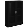 vidaXL Vitrinenschrank Schwarz 82,5x30,5x115 cm Holzwerkstoff