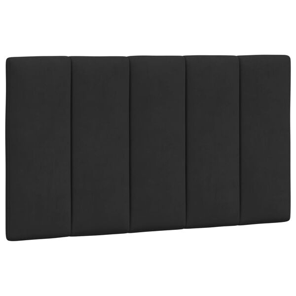 vidaXL Kopfteil-Kissen "Hanko" Schwarz 80 cm Samt